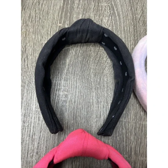 Lot Of 4 Lele Sadoughi Coral Black Tie-Dye Pink Classic Signature Knot Headband - Picture 5 of 13